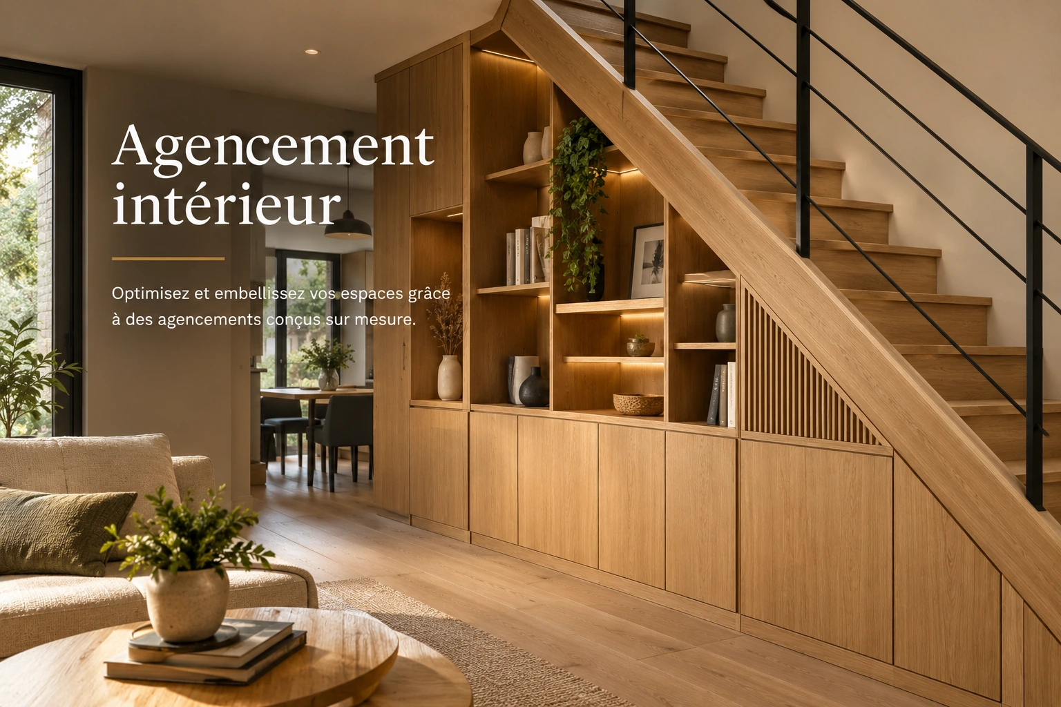 Agencement intérieur sur mesure réalisé par un menuisier à Châteaugiron