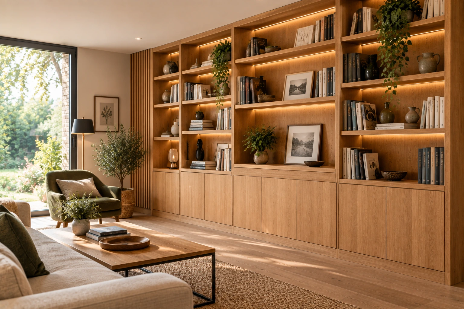 Bibliothèque en bois sur mesure réalisée par un menuisier à Châteaugiron