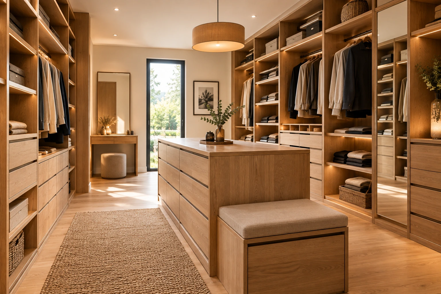 Dressing en bois sur mesure réalisé par un menuisier à Châteaugiron