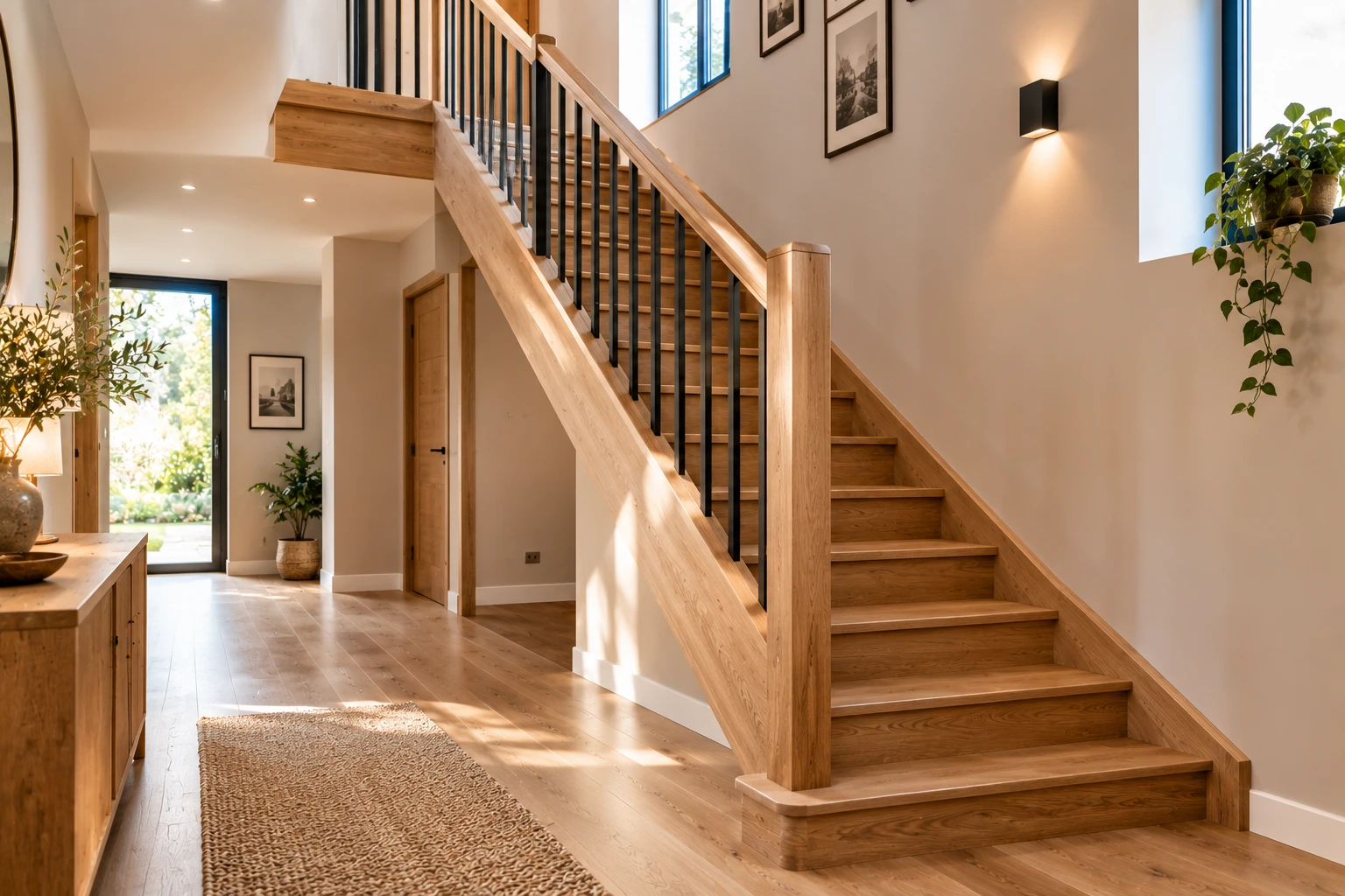 Escalier et mobilier en bois sur mesure réalisés à Châteaugiron