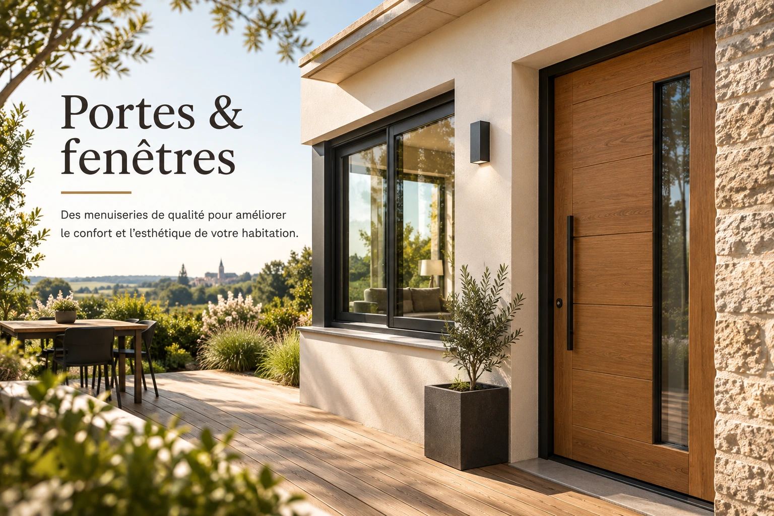 Portes et fenêtres sur mesure réalisées par un menuisier à Châteaugiron